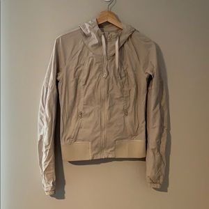 White lined Lululemon jacket size 6
